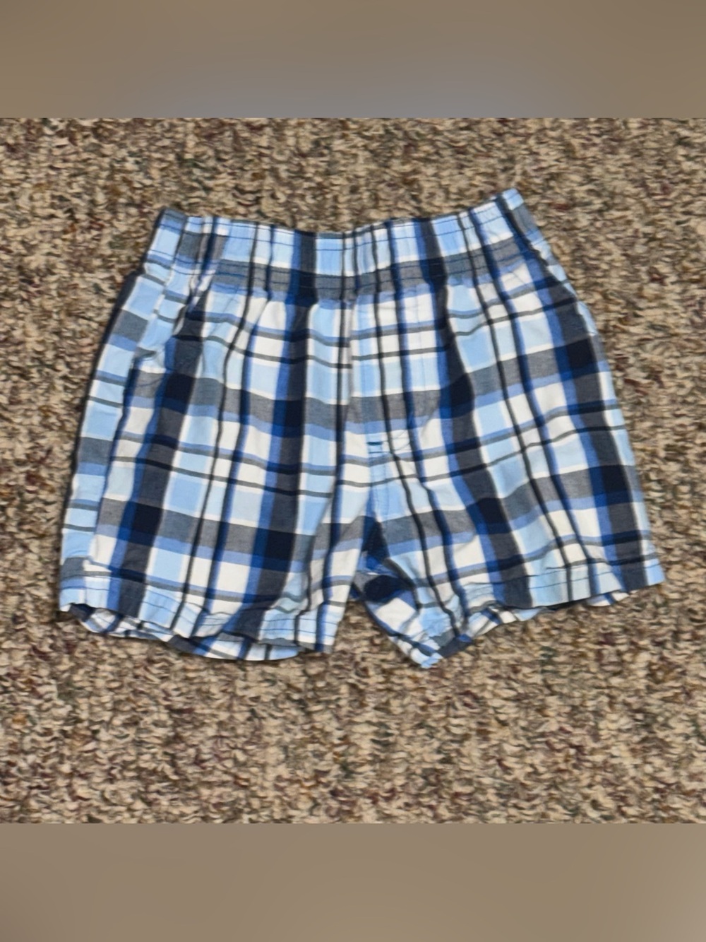 Boys girls toddler 18 month‎ Blue Plaid Cotton Shorts